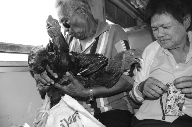 Railway tarveler with Brusters. Thailand 2009